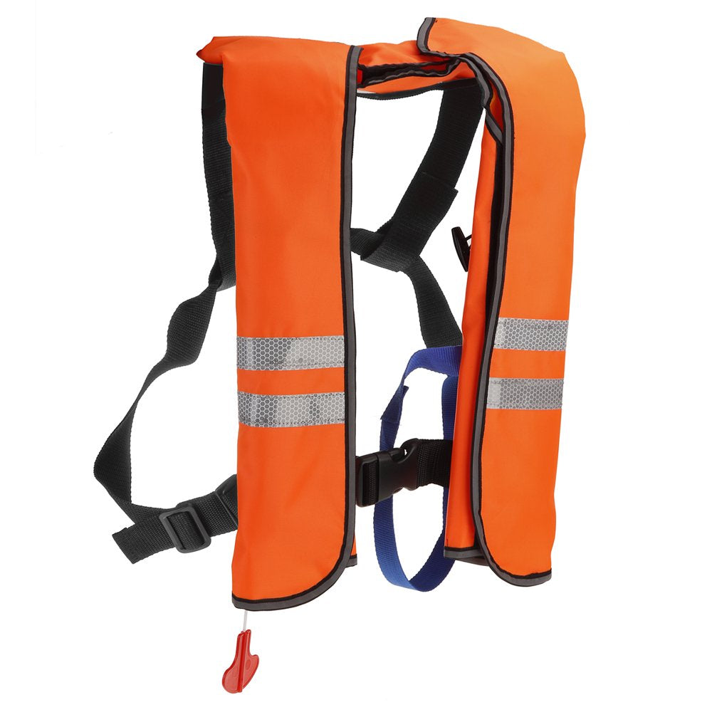Bestgoods Automatic Inflatable Life Jacket with 4 Reflectors, Safety Adult Life Jacket, CCS Certificate, Suitable for Sailing, Boating, Fishing, Swimming and Surfing (Max Waist Size: 52'')