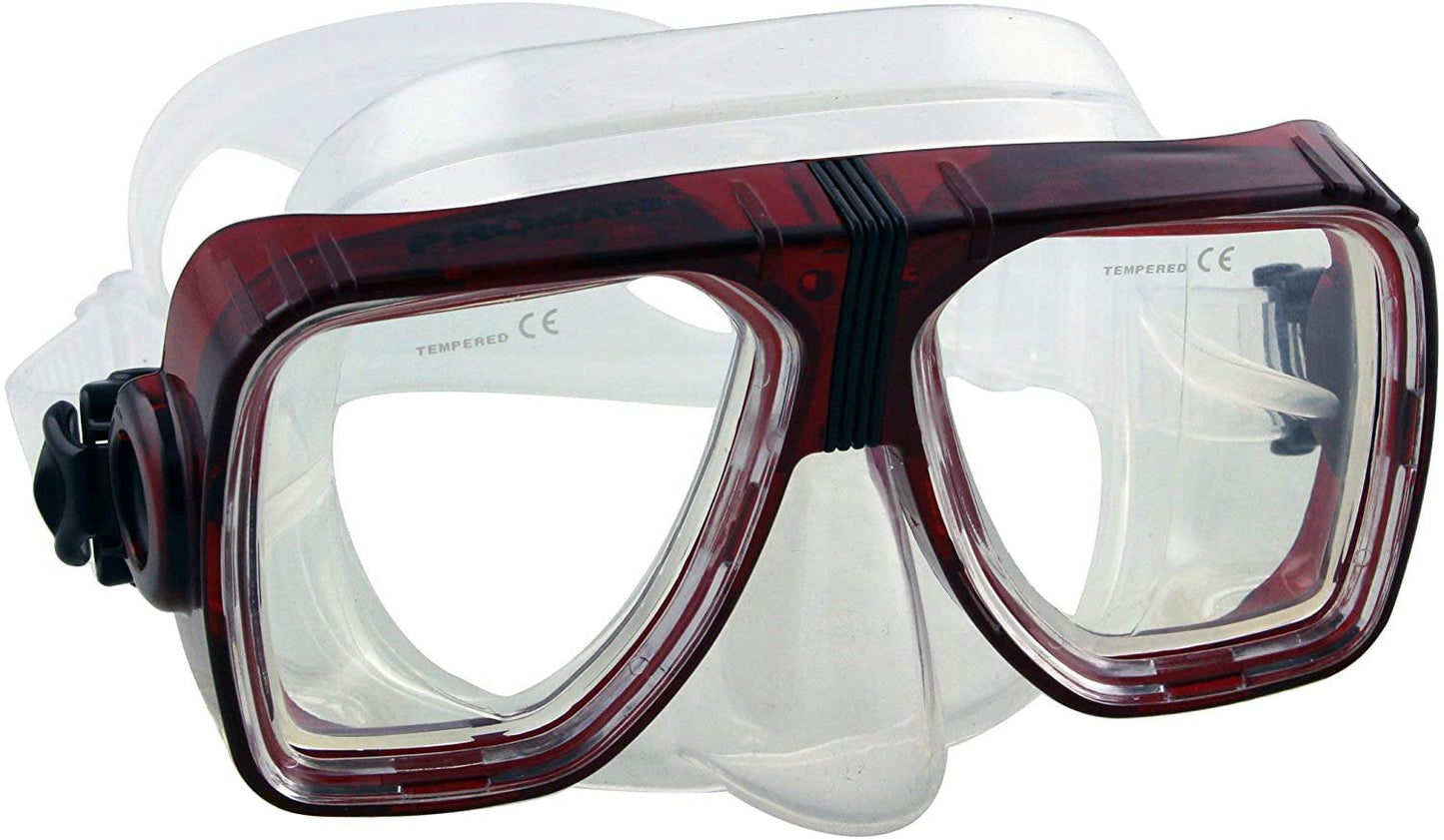 Promate Scope Prescription Scuba Diving Snorkeling Mask with Progressive Gauge Reader| AB| BI+4.0