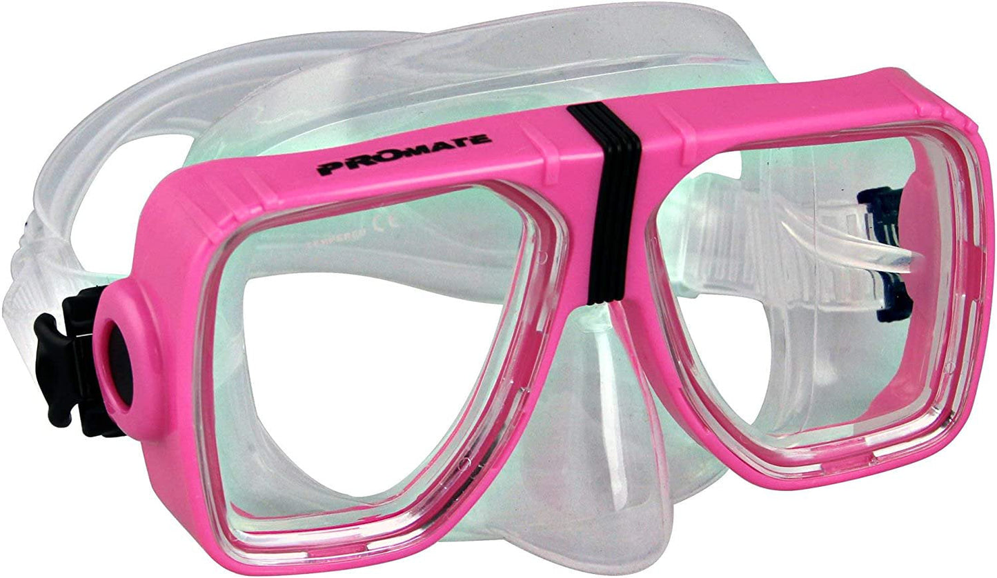 Promate Scope Prescription Scuba Diving Snorkeling Mask with Progressive Gauge Reader| AB| BI+4.0