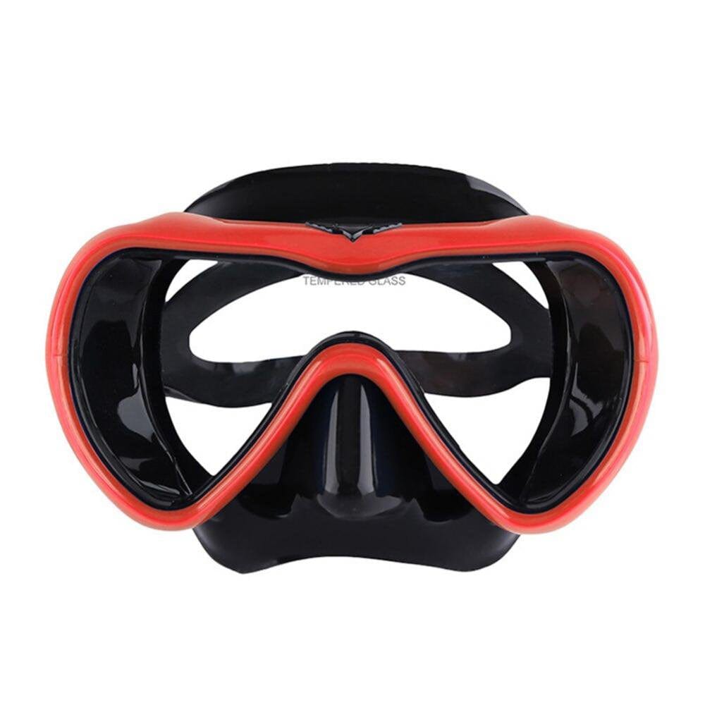 Popvcly Diving Mask Snorkeling Gear Kids Adult Snorkel Mask Dive Goggles Silicone Swim Glasses with Nose Cover for Scuba Free Diving Spearfishing Neoprene Strap Cover Impact Resistance