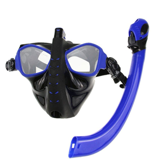 Saisrt Snorkeling Diving Masks Tube Dive Set Swimming Goggles Underwater Aspirator Equipment Full Face Mask Water Proof-Blue