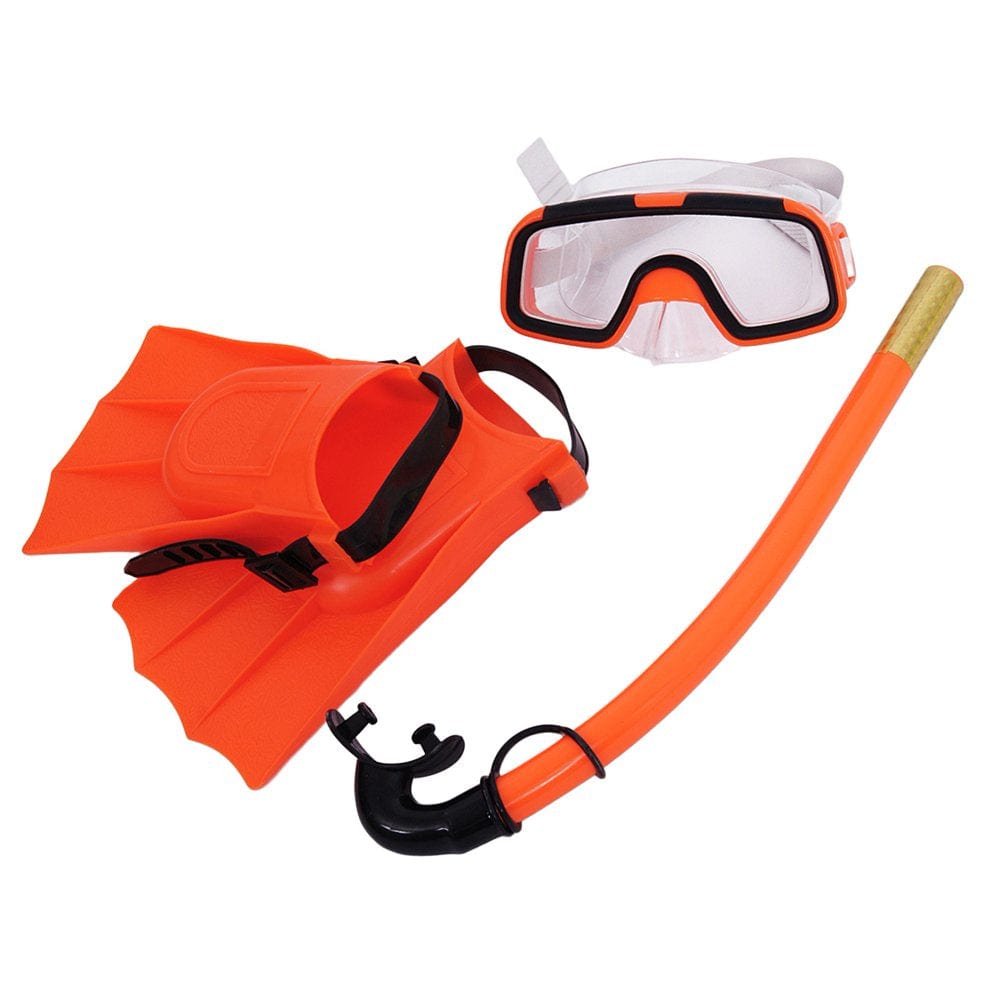 SANWOOD Children Kids 3Pcs Swimming Diving Goggles Snorkel Masks Snorkeling Flippers Set