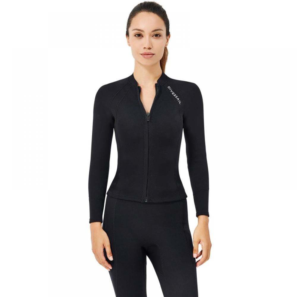 Shengshi Women'S Wetsuit Split Top, 2Mm Professional Wetsuit Split Top Thickened Warmth Deep Diving Snorkeling Surfing Suit Swimsuit M
