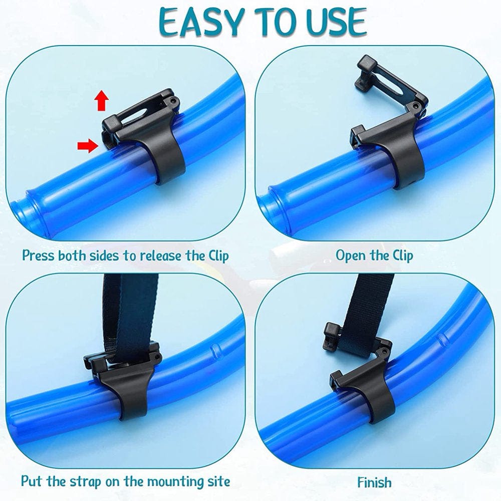 Snorkel Keeper 16 Pcs Dive Universal Plastic Clip Silicone Snorkel Keeper Snorkel Clip for Mask Black Snorkel Mask Clip Snorkel Clip