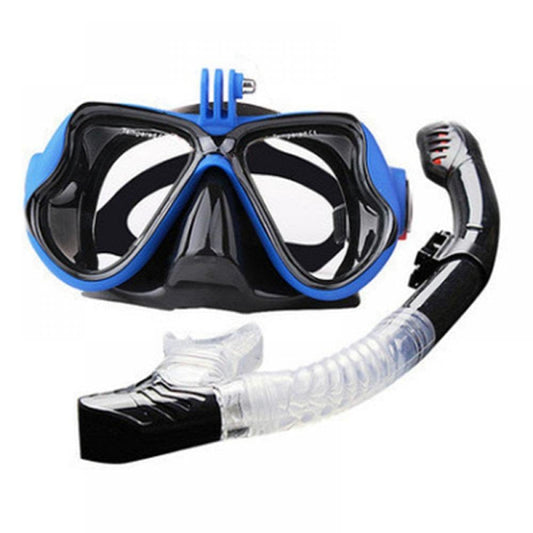 Snorkeling Gear with Dry Top Tube, Snorkeling Set with Anti-Fog Lens, Panoramic Free Diving Mask, 180° Wide View, Adjustable Strap, Dry Snorkel Mask Set for Snorkeling, Swimming