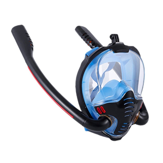 Snorkeling Mask Double Tube Silicone Full Dry Diving Mask Adults Swimming Mask Diving Goggles Self Contained Underwater Breathing Apparatus