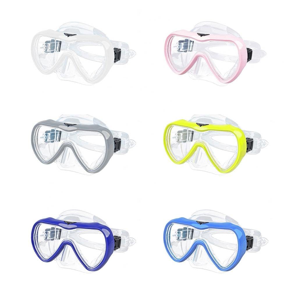 Swim Glasses Diving Snorkeling Gear Kids Adult Dive Goggles Silicone with Nose Cover for Scuba Free Diving Spearfishing Neoprene Strap Cover Impact Resistance